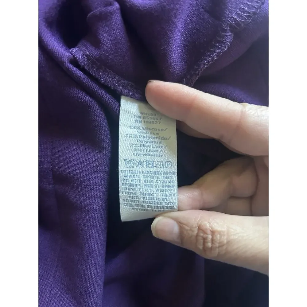 Boden Round Neck Sheath Dress Womens Size 8 Purple Classic Preppy Office